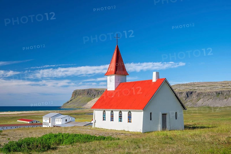 Breiðavíkurkirkja Church, Westfjords, West Iceland, Iceland