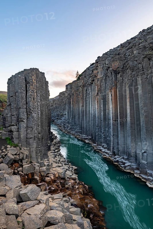 Studlagil Basalt Canyon, gorge in the Jökuldalur Valley, East Iceland, Iceland