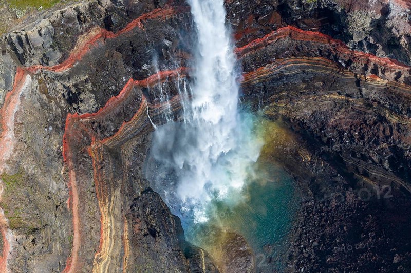 Hengifoss waterfall, East Iceland, Iceland