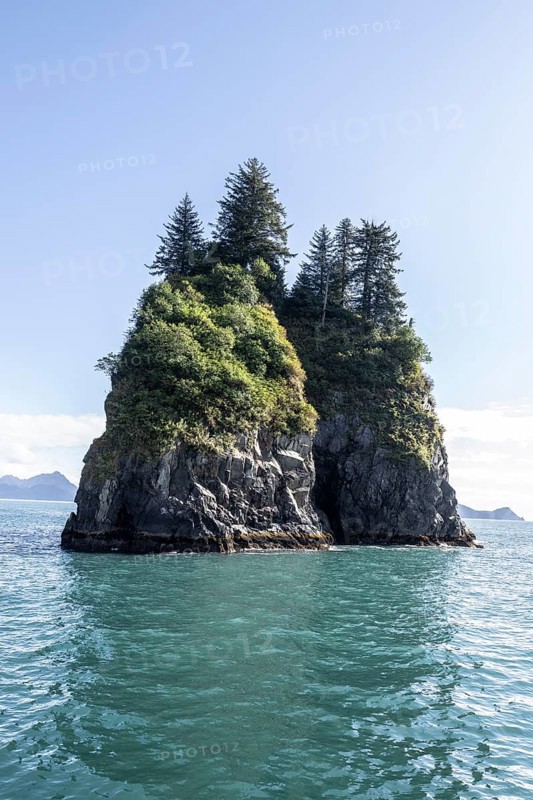 Rocks in the sea, Kenai Fjords National Park, Alaska, USA