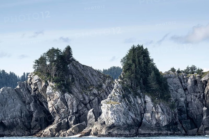Rocks in the sea, Kenai Fjords National Park, Alaska, USA