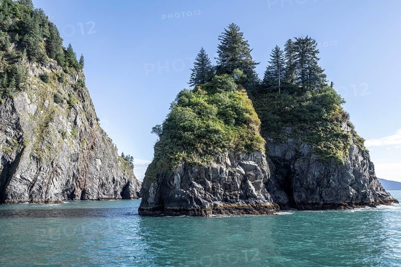 Rocks in the sea, Kenai Fjords National Park, Alaska, USA