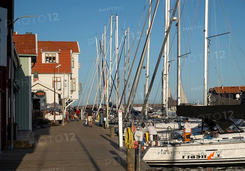 Promenade, harbour, Smögen, Smögenbryggan, Västra Götalands Län, Bohuslän, Sweden