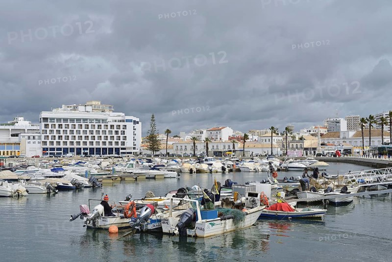 Boats in the harbour, Faro, Algarve, Portugal