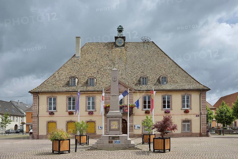 Town Hall, Hotel de Ville, Neuf-Brisach, Departement Haut-Rhin, Alsace, France