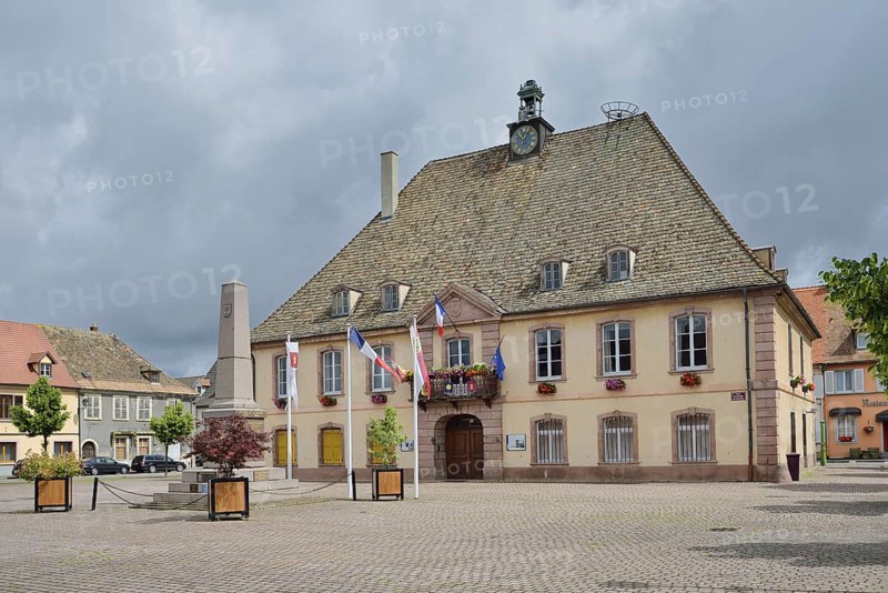 Town Hall, Hotel de Ville, Neuf-Brisach, Departement Haut-Rhin, Alsace, France