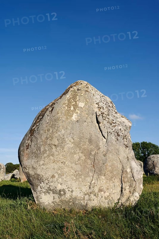 Megalithe, Alignements du Menec, Carnac, Department of Morbihan, Brittany, France