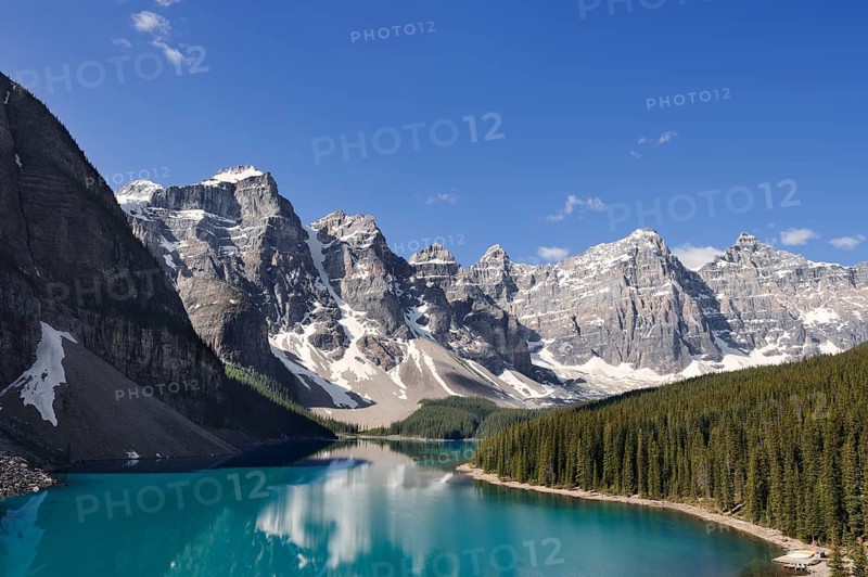 Moraine Lake and mountains of the Valley of the Ten Peaks, Banff National Park, Alberta, Canada
