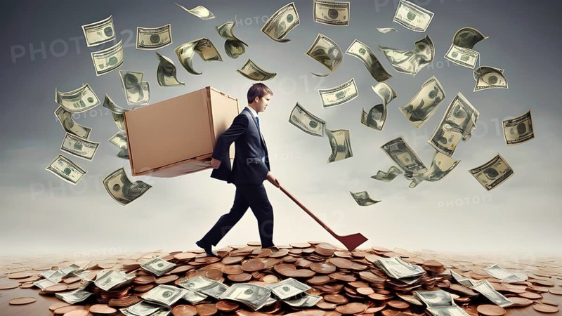 Concept of financial investment money saving money growth business success, AI generated