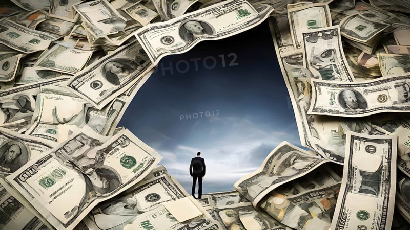Concept of financial investment money saving money growth business success, AI generated