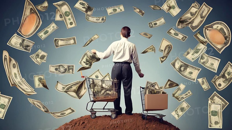 Concept of financial investment money saving money growth business success, AI generated