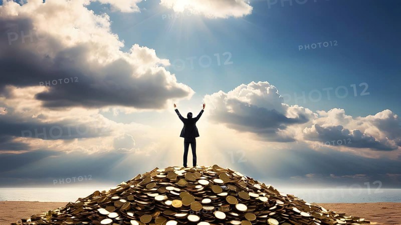 Concept of financial investment money saving money growth business success, AI generated