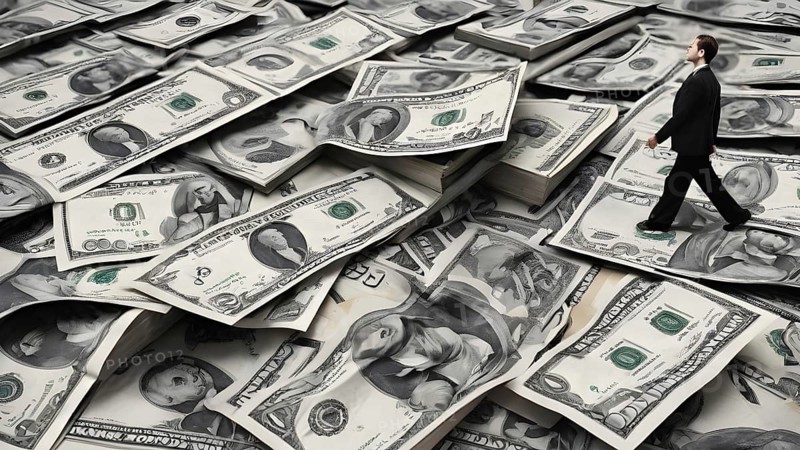 Concept of financial investment money saving money growth business success, AI generated