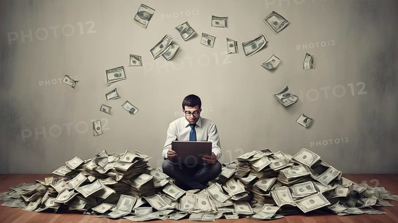 Concept of financial investment money saving money growth business success, AI generated