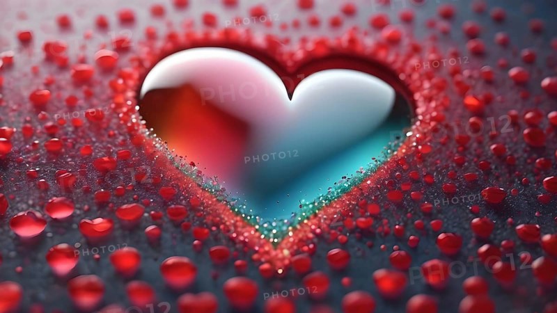 Heart shape for Love concept, Valentine's Day concepts. love symbol, concept for Valentine's Day, wedding etc. Heart elements for love concept design. AI generated image