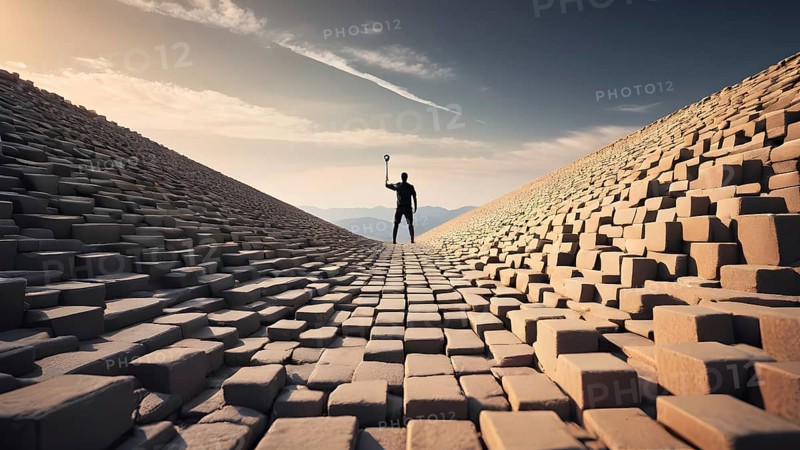 Success, achievement of goal in business and life. Achievement and Business Goal Success Concept. AI generated image