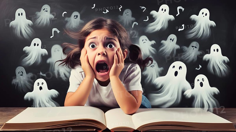 Phobia of educational and school concept, AI generated image