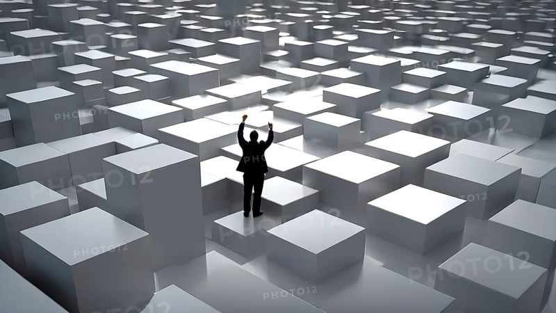 Success, achievement of goal in business and life. Achievement and Business Goal Success Concept. AI generated image