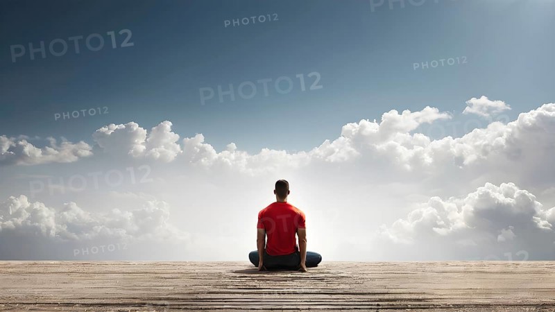 The corporality existent life journey Concept. AI generated image