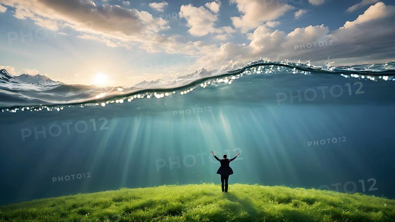 The corporality existent life journey Concept. AI generated image