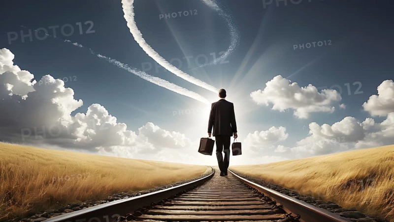 The corporality existent life journey Concept. AI generated image