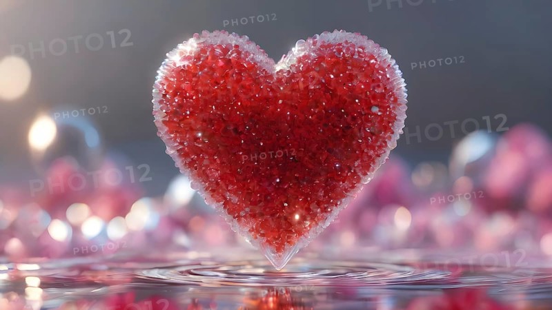 Heart shape for Love concept, Valentine's Day concepts. love symbol, concept for Valentine's Day, wedding etc. Heart elements for love concept design. AI generated image