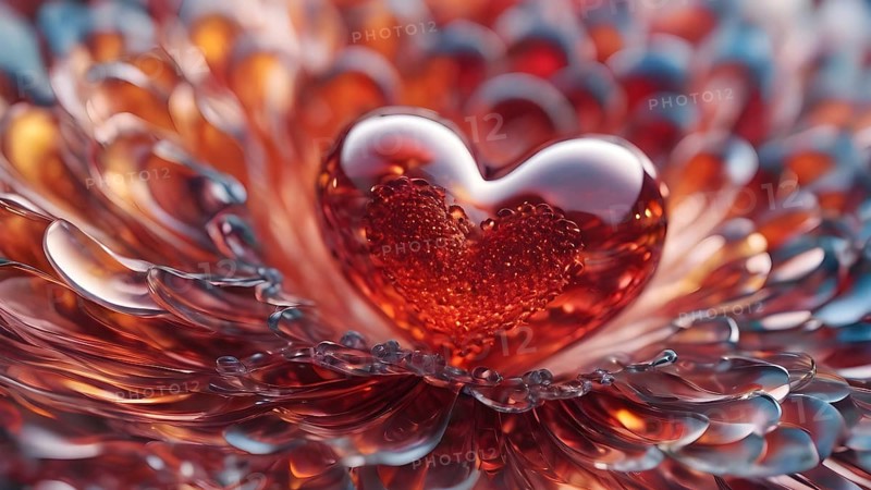 Heart shape for Love concept, Valentine's Day concepts. love symbol, concept for Valentine's Day, wedding etc. Heart elements for love concept design. AI generated image