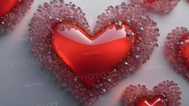 Heart shape for Love concept, Valentine's Day concepts. love symbol, concept for Valentine's Day, wedding etc. Heart elements for love concept design. AI generated image