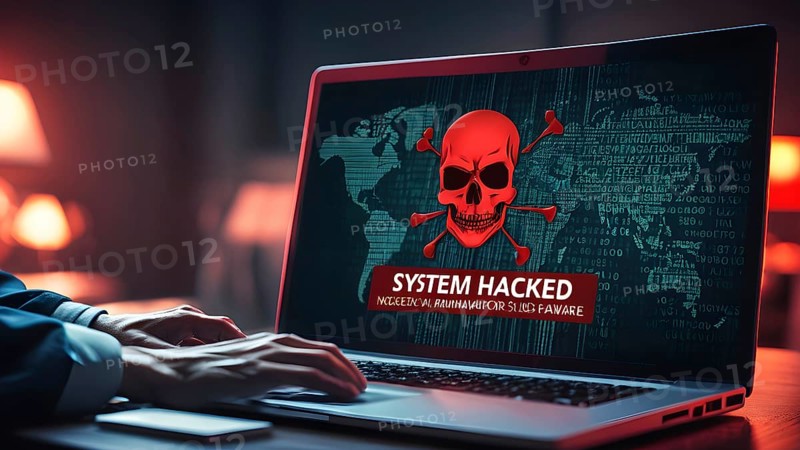 Internet cyber crime concept. Hacker working on a code on dark digital background. AI generated image. AI