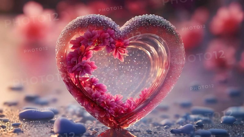 Heart shape for Love concept, Valentine's Day concepts. love symbol, concept for Valentine's Day, wedding etc. Heart elements for love concept design. AI generated image