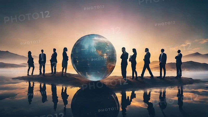 Business or politic concept indicating globalization. Business concept. business people, business investment and advisor consulting. AI generated image