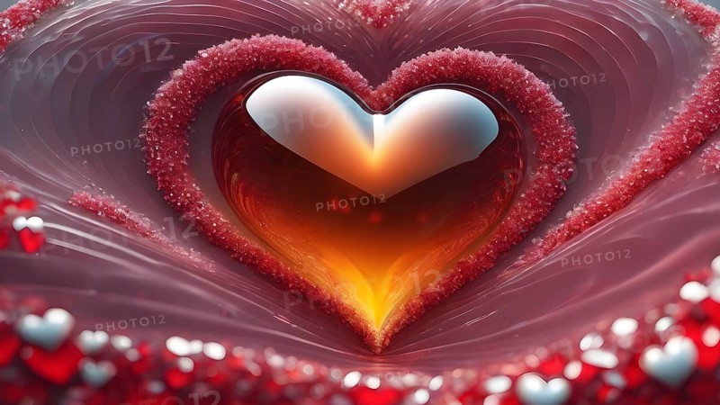 Heart shape for Love concept, Valentine's Day concepts. love symbol, concept for Valentine's Day, wedding etc. Heart elements for love concept design. AI generated image