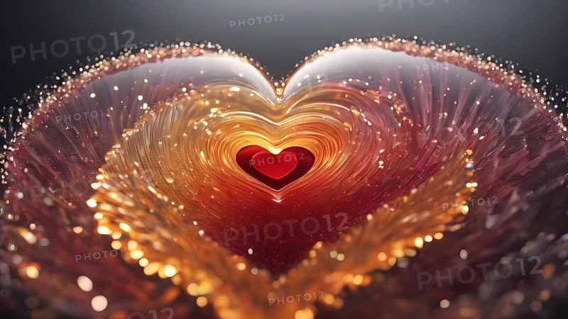 Heart shape for Love concept, Valentine's Day concepts. love symbol, concept for Valentine's Day, wedding etc. Heart elements for love concept design. AI generated image