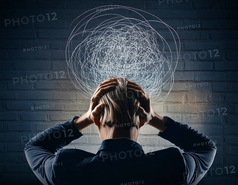 A close-up of a professional ipresenting a piece of intricate, tangled wire, symbolizing complexity, solution-finding, and creative problem-solving in a business or conceptual context, AI generated