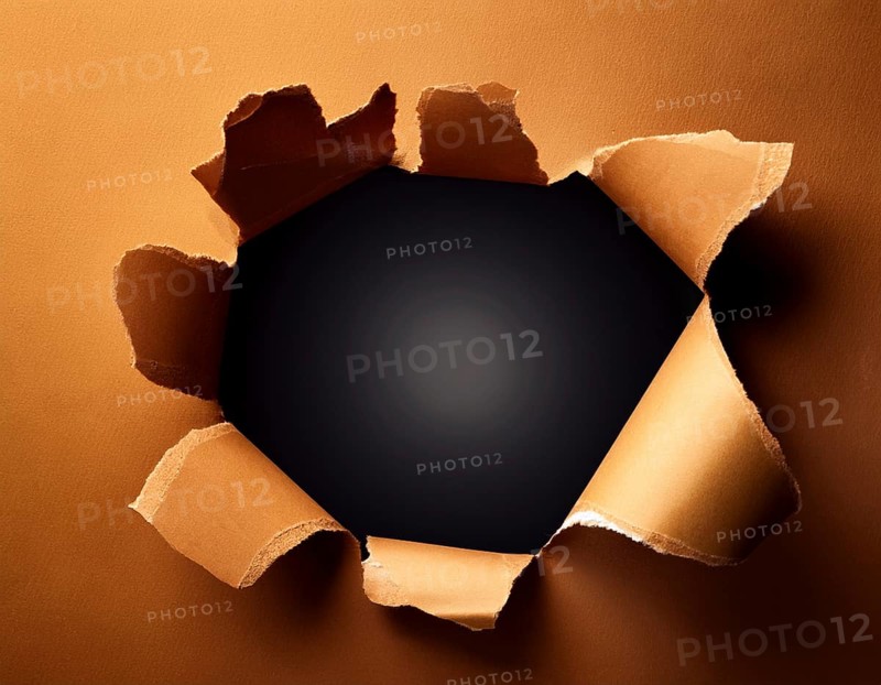 Torn paper reveals a surface underneath, symbolizing mystery and space, AI generated