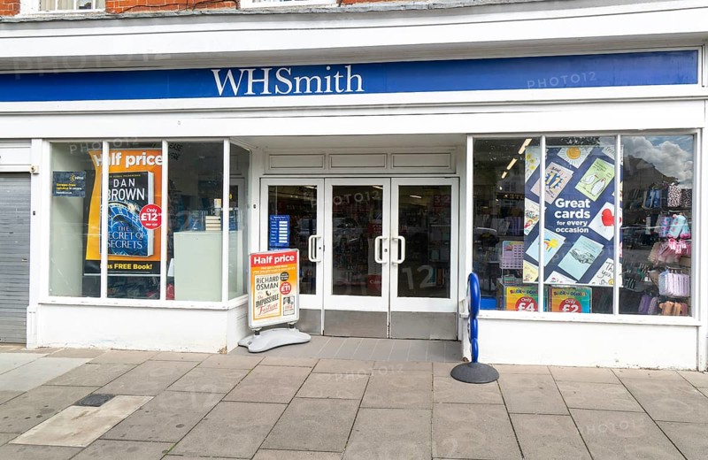 WH Smith store shop closed awaiting change of signage to TG Jones, Devizes, Wiltshire, England, UK