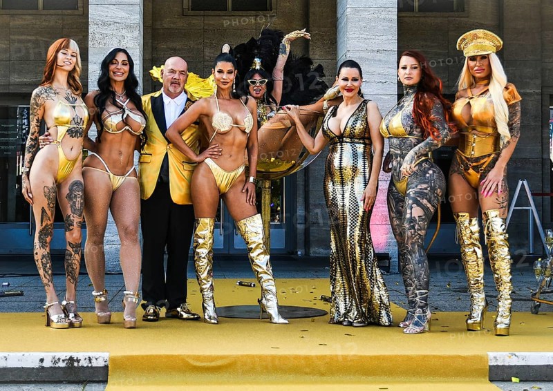 Sallydinosaur, Nadine Kerastas, Egon Kowalski, Micaela Schaefer, Djamila Rowe, Inked Lorena, Calea Toxic at the Grand Opening of the Venus Erotik Messe in Berlin