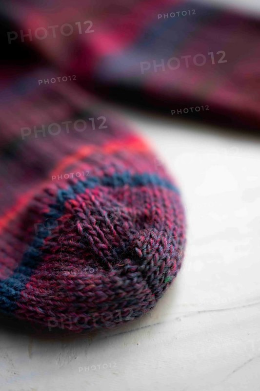 Knitted socks in pink