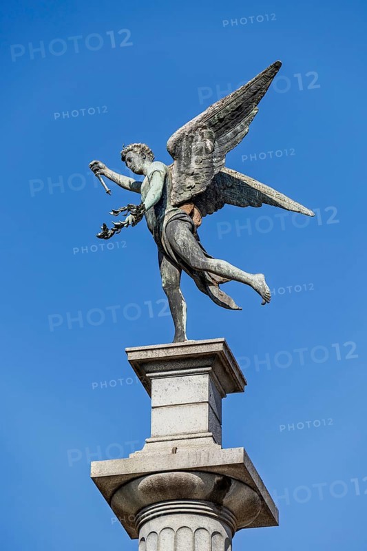 Angel figure, Plaza Francia, Recoleta, Buenos Aires, capital of Argentina