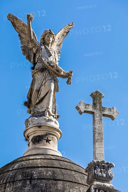 Angel figure, Recoleta cemetery, Buenos Aires, capital of Argentina