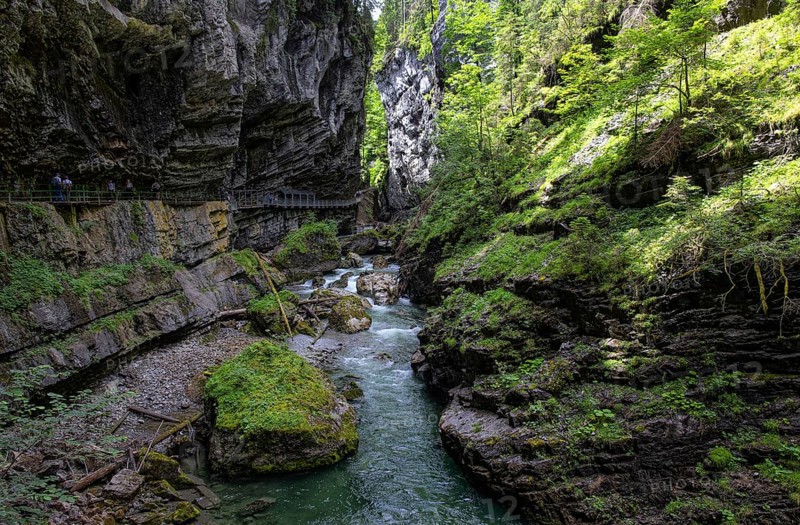 Breitachklamm gorge near Oberstdorf, the deepest rocky gorge in Central Europe