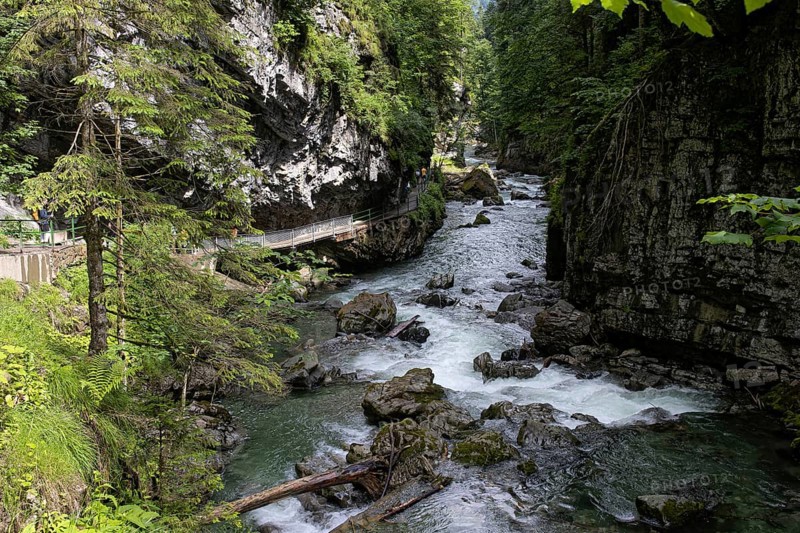 Breitachklamm gorge near Oberstdorf, the deepest rocky gorge in Central Europe