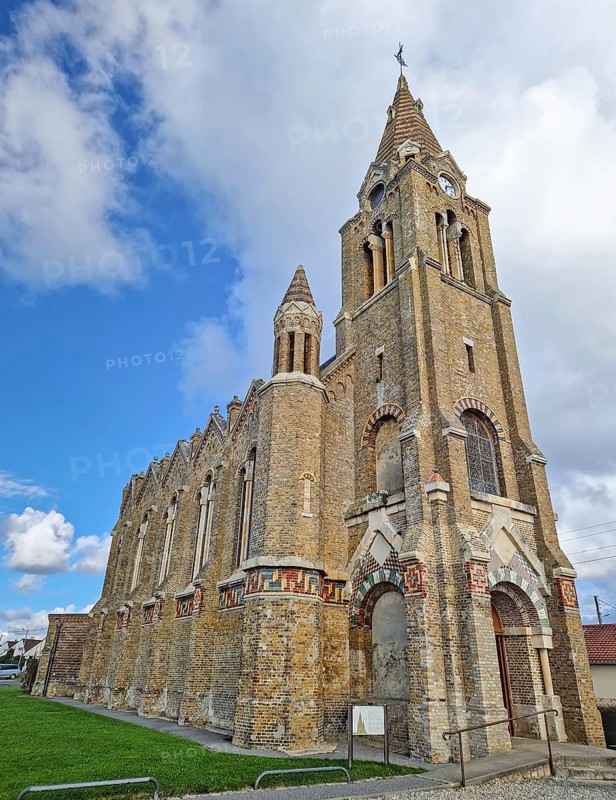 The Chapel Notre-Dame de Bon Secours (Our Lady of Good Help) in Dieppe, Normandy, France. A church built on the cliff, was erected in memory of sailors lost at sea