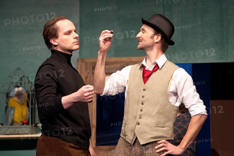Thilo Herrmann (Prof. Marcus), Henning Wolff (Louis Harvey), LADYKILLERS, photo rehearsal on 29/09/2025 at the Berliner Kriminaltheater, Berlin, premiere: 15/10/2025
