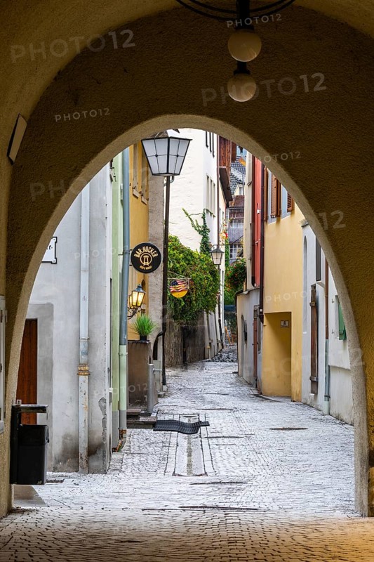Archway in Häusergasse, Entenbachgasse, Feldkirch, Vorarlberg, Austria