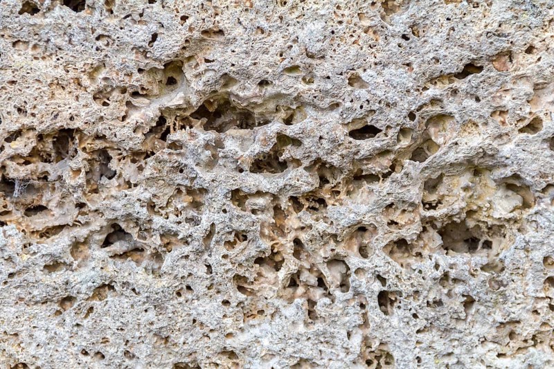 Full frame abstract porous stone detail