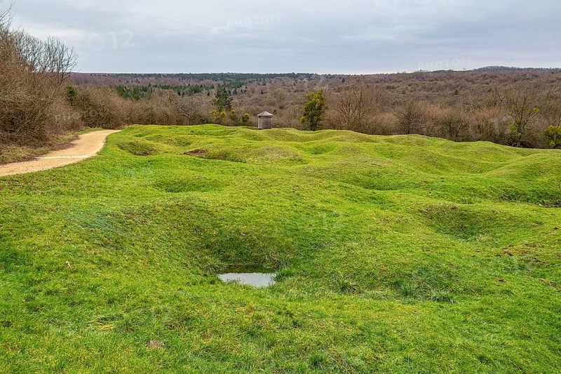 Scenery showing a historic battlefield around Verdun, fought from 21 February to 18 December 1916 on the Western Front in France