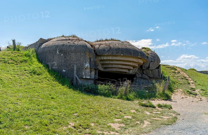 Scenery at the Longues-sur-Mer battery near Longues-sur-Mer between Gold beach and Omaha Beach, two areas of the Allied invasion of German-occupied France in the Normandy landings on 6 June 1944