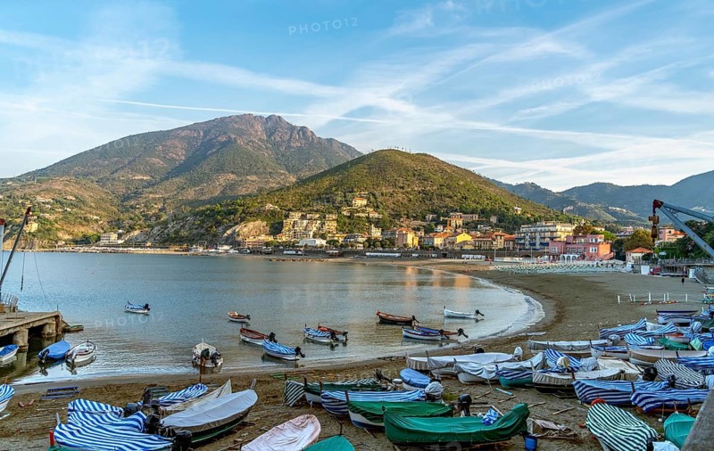 Scenery around Levanto, a small town at a coastal area in the province of La Spezia in Liguria, located in the northwest of Italy