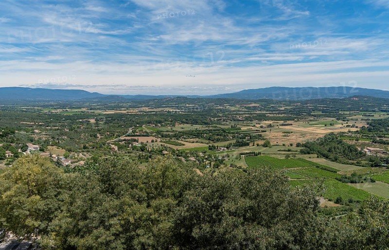 Scenery around Gordes, a comune in the Provence region of southern France at summer time